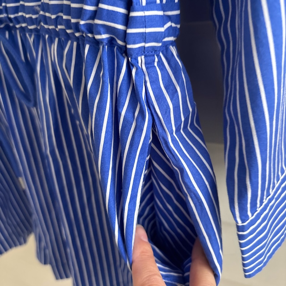 pistola Amelie Ultramarine Striped Shorts Romper One piece. Size Small NWT - Picture 11 of 13